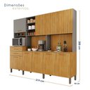 Ver imagem 3 de Cozinha Compacta 9 Portas 2 Gavetas Louvre