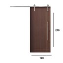 Ver imagem 3 de Porta Correr Frisada Trilho Soft Aparente Puxador Tubo 60cm 120x210cm Rodam Abertura Esquerda Branco