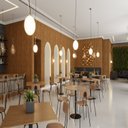 Ver imagem 2 de Kit com 2 Banquetas New York Assento em Courino e Pés em Aço Carbono - Cor Caramelo