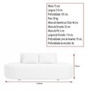 Ver imagem 5 de Sofá Orgânico 210cm Serina Bouclé Off White - Sallar Home