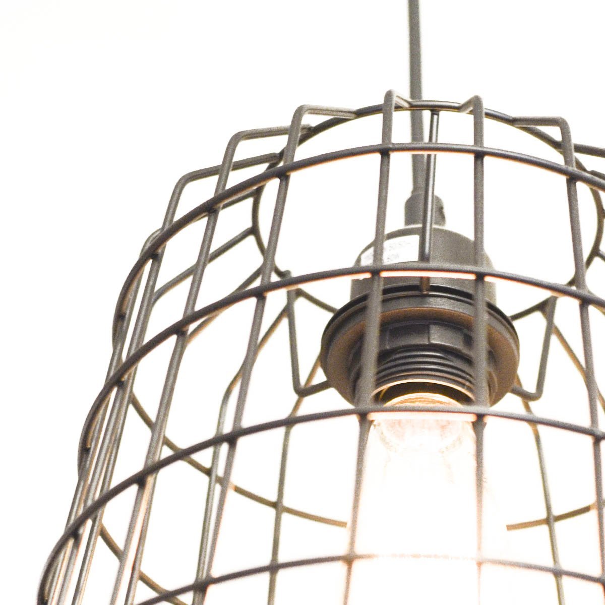 Luminária de teto aramado preto Basket com Lâmpada inclusa Treelux