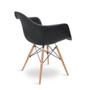 Ver imagem 4 de Cadeira Charles Eames com Braços Eiffel Quarto Escritório Sala Design Wood - Preta