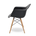 Ver imagem 3 de Cadeira Charles Eames com Braços Eiffel Quarto Escritório Sala Design Wood - Preta