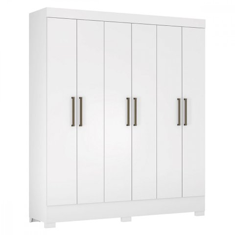 Guarda Roupa Casal 06 Portas 2 Gavetas Verso