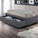 Ver imagem 6 de Base Box Cama Solteiro Sapateira Suede Cinza e Colchão Airtech Ortobom 88x188