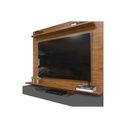 Ver imagem 5 de Rack Bancada C/ Painel P/ Tv até 60 Pol Levi Prateleiras 160x146cm Cedro/bali - Dj Móveis