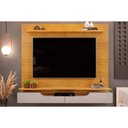 Ver imagem 1 de Rack Bancada C/ Painel P/ Tv até 60 Pol Levi Prateleiras 160x146cm Cedro/bali - Dj Móveis
