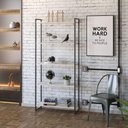Ver imagem 2 de Kit 3 Estantes Multiuso Escritório Industrial 5 Prateleiras Areta 186x80cm C01 Snow - Lyam Decor