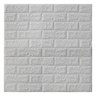 Painel Placa 3d Auto Adesivo Tijolinho Branco Alto Relevo 70x80cm - 1