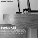 Ver imagem 4 de Mesa para Escritório com Tampo Curvado e Pés Ripados Nogal/Preto