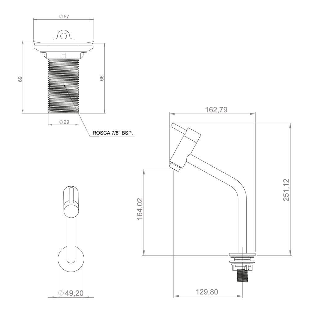 Kit Sifão Sanfonado Preto Engate Rabicho Flexível 60cm em PVC Válvula para Pia e Torneira em - 2