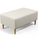Ver imagem 2 de Puff Decorativo Sala de Estar Cléo W01 Pés Palito 90 cm - Lyam Decor Cléo Pés Palito Linho Champagne