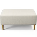 Ver imagem 6 de Puff Decorativo Sala de Estar Cléo W01 Pés Palito 90 cm - Lyam Decor Cléo Pés Palito Linho Champagne