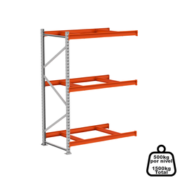 Mini Porta Pallet Continuação 500kg com 3 Longarinas 2,00 X 1,20 X 0,80 sem Bandeja - Ultra Móveis - 2