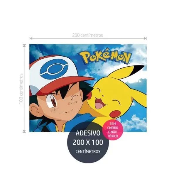 Papel De Parede Adesivo Pokemon 1m