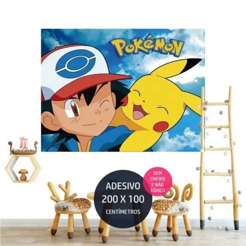 Papel De Parede Adesivo Pokemon 1m