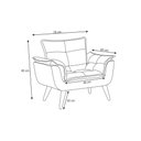 Ver imagem 2 de Poltrona Decorativa Opala Suede Azul Marinho