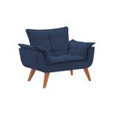 Ver imagem 1 de Poltrona Decorativa Opala Suede Azul Marinho
