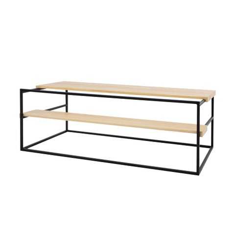 Mesa de Centro Sala Riga Modular Decoração Versátil:Preto