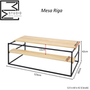 Ver imagem 5 de Mesa de Centro Sala Riga Modular Decoração Versátil:Preto