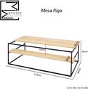 Ver imagem 5 de Mesa de Centro Sala Riga Modular Decoração Versátil:Preto