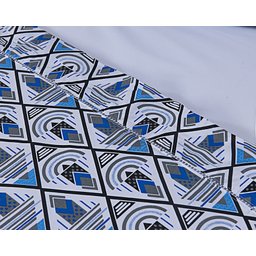 Jogo Lençol 4 Peças Cama Viúva 1,88mx1,28mx30cm 100% Algodão 180 Fios Losangos Branco - 4