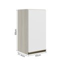 Ver imagem 4 de Armario Aereo 1p Mdf 40 Cm Kali 12202 Bianco Toq Branco Uv Nicioli