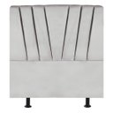 Ver imagem 2 de Cabeceira Casal Box de Cama Estofada 140 Cm Antonella Suede:cinza Claro