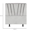 Ver imagem 3 de Cabeceira Casal Box de Cama Estofada 140 Cm Antonella Suede:cinza Claro