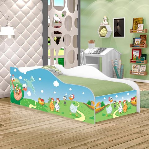 Cama Infantil Like Fazendinha Encantada Solteiro