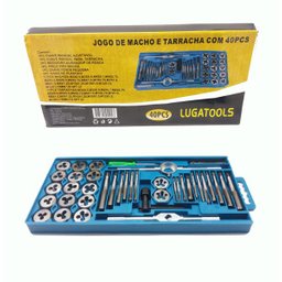 Jogo Tarraxa e Macho Fêmea Pente Tarracha Abre Rosca Kit 40 Peças - 3