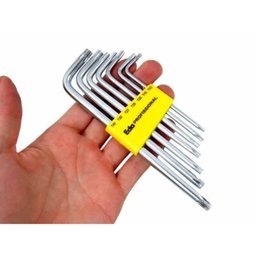 Jogo Kit Chave Torx Tipo L com 7 Peças T10 a T40 Eda 8qg - 2
