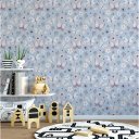Ver imagem 2 de Papel de Parede Decorativo Floral e Borboletas Roxo 3,0m