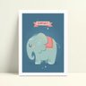 Quadro infantil decoração quarto elefante - 1