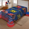 Manta Jolitex Ternille Solteiro Disney Infantil - UN - CAR PISTON CUP-AZUL - 1