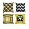 Kit 4 capas de almofada geométrica kombi - 1