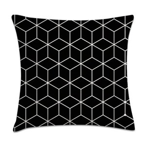 Kit 4 capas de almofadas Preto e Branco