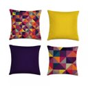 Ver imagem 1 de Kit 4 capas de almofadas Roxo e amarelo