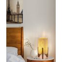 Ver imagem 2 de Abajur De Chão Decoração De Luxo Cupula De Sisal:Preto