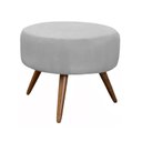 Ver imagem 4 de Kit Poltrona Lille e Puff Suede Cinza - Dominic Decor
