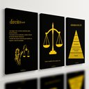 Ver imagem 1 de Kit 3 Quadro Decorativo Direito Advocacia Escritório Quarto 40x28