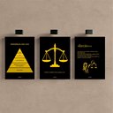 Ver imagem 2 de Kit 3 Quadro Decorativo Direito Advocacia Escritório Quarto 40x28