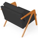 Ver imagem 7 de Poltrona Decorativa para Pietra com Estrutura de Madeira L02 Suede Preto - Lyam Decor