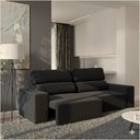 Ver imagem 6 de Sofá 3 Lugares Reclinável Sala de Estar 2,00m Velut Palace - Veludo