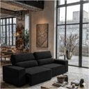 Ver imagem 1 de Sofá 3 Lugares Reclinável Sala de Estar 2,00m Velut Palace - Veludo