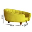 Ver imagem 3 de Poltrona Cama Caminha para Pet Laddi Veludo Amarelo Dvinn