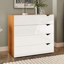Ver imagem 1 de Cômoda Organizadora 90cm com 4 Gavetas 240823 Linha Porto Politorno