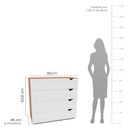 Ver imagem 2 de Cômoda Organizadora 90cm com 4 Gavetas 240823 Linha Porto Politorno