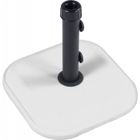 Base Ombrellone em Concreto Quadrada 11kg Branco - Bel Lazer