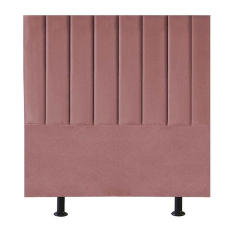 Cabeceira Estofada Cama Box Solteiro 100 Cm Alice Veludo Cor:rosê